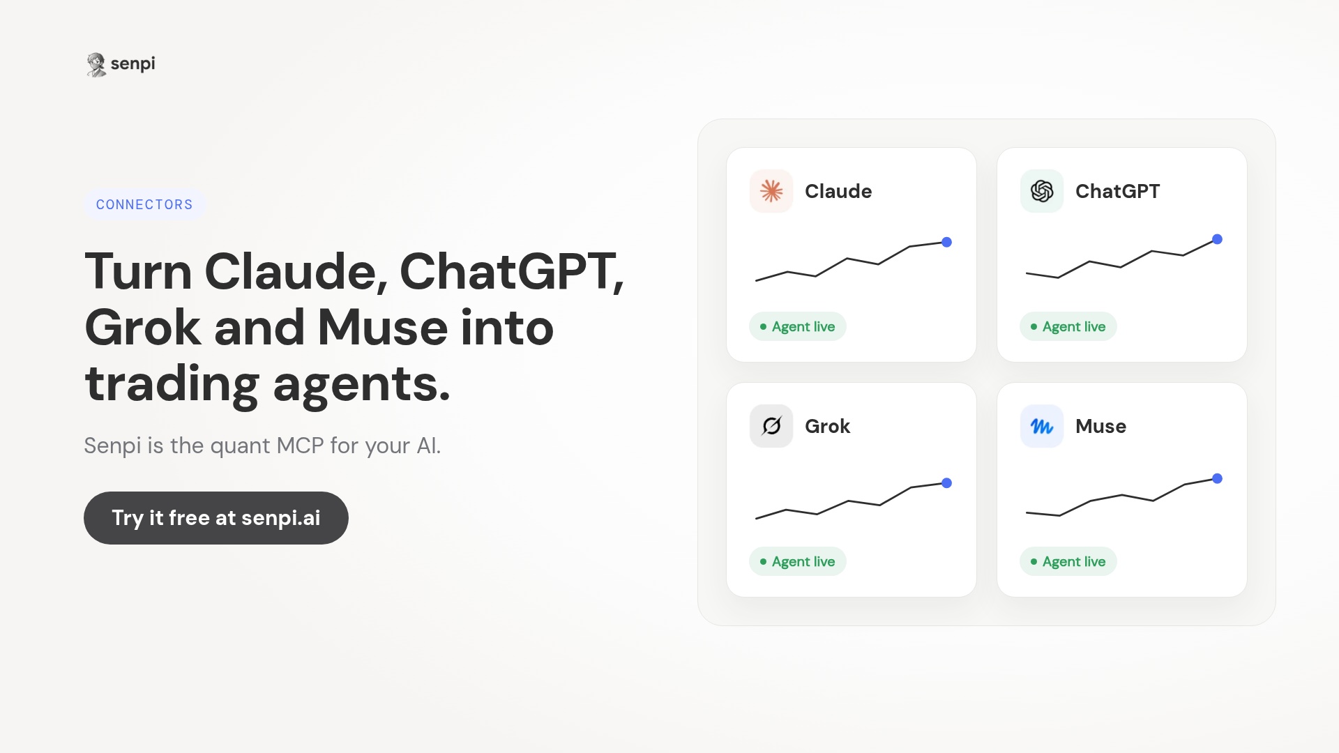 Introducing Connectors: your AI quant inside Claude, ChatGPT, Grok and more